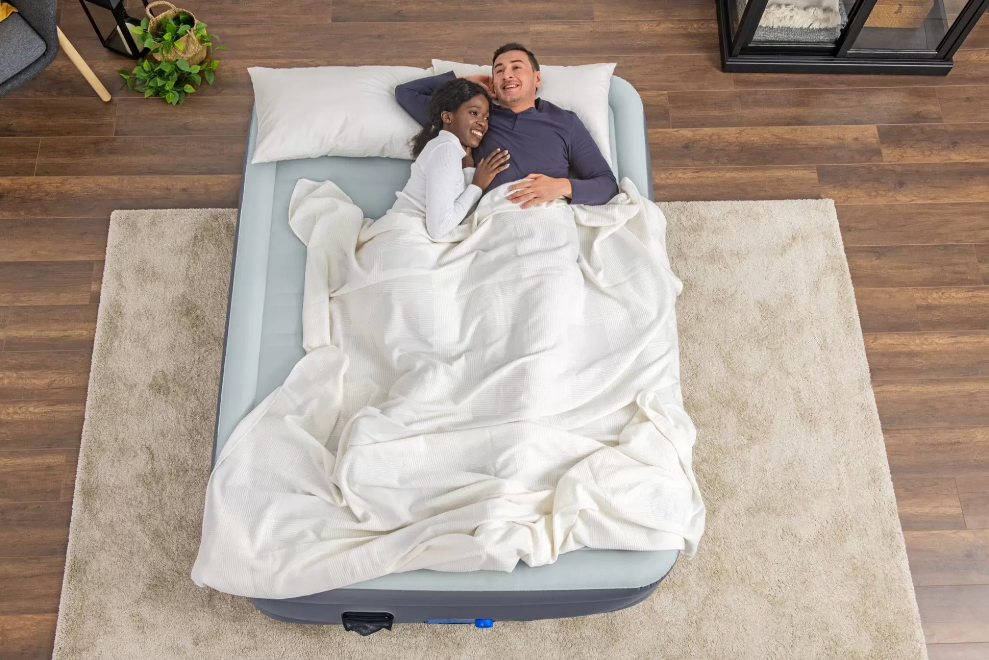 Bestway Alwayzaire Tough Guard Air Mattress Queen 20 With Built-In Dual Pump And Antimicrobial Coating Outlet