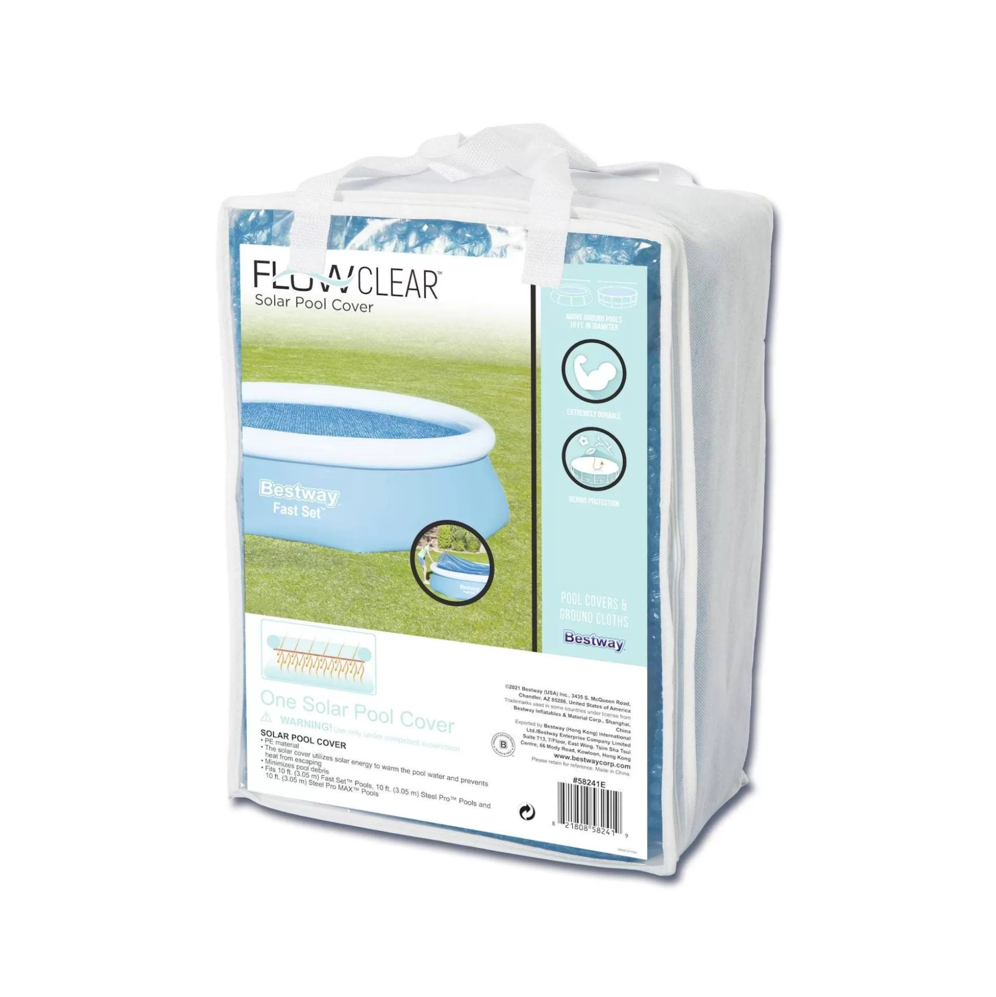 Bestway Flowclear 10' Solar Pool Cover Compatible With 10' Above Ground Pools Discount