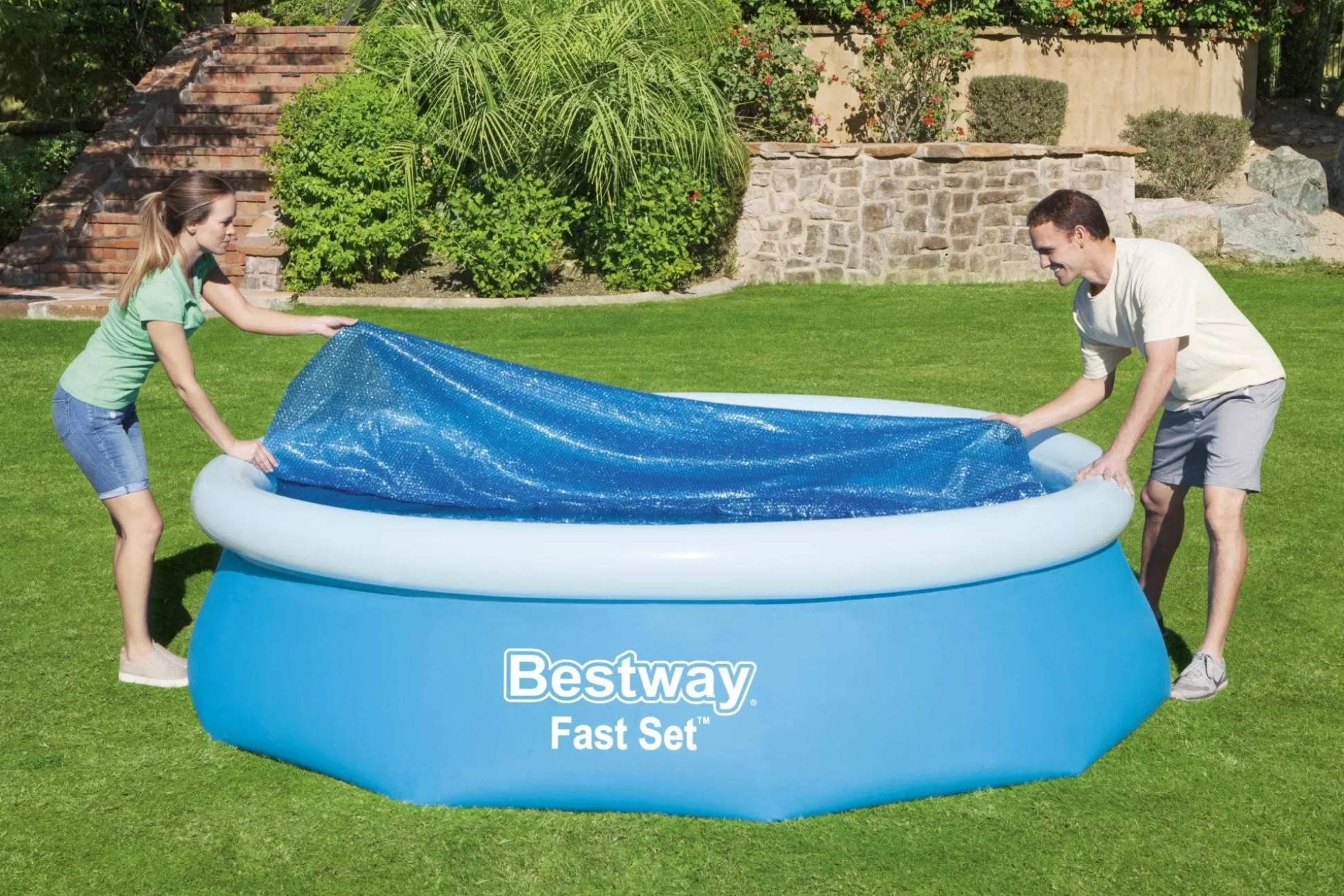 Bestway Flowclear 10' Solar Pool Cover Compatible With 10' Above Ground Pools Discount