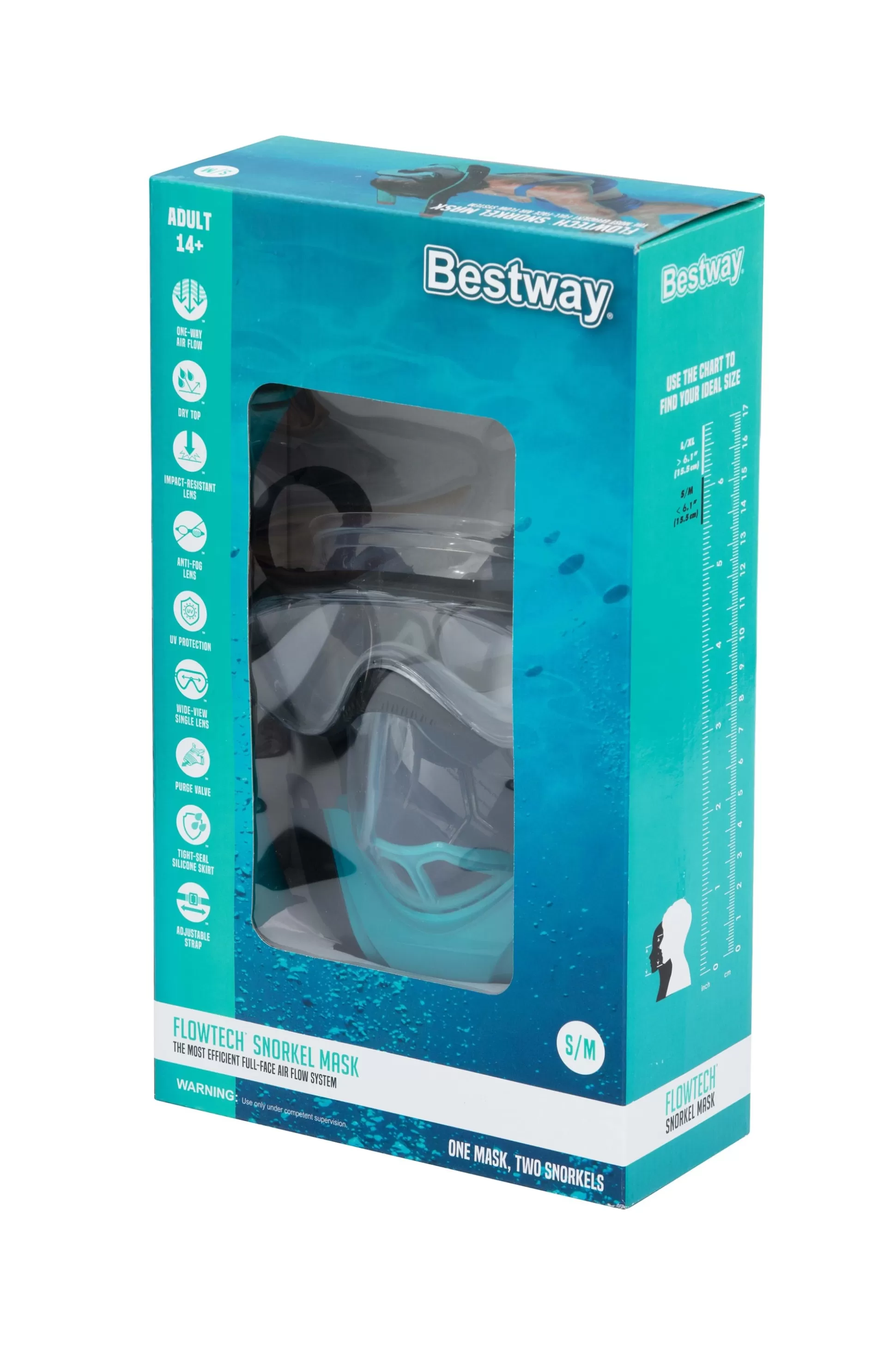 Bestway Flowtech Multicolor Full-Face Snorkel Mask S/M Discount