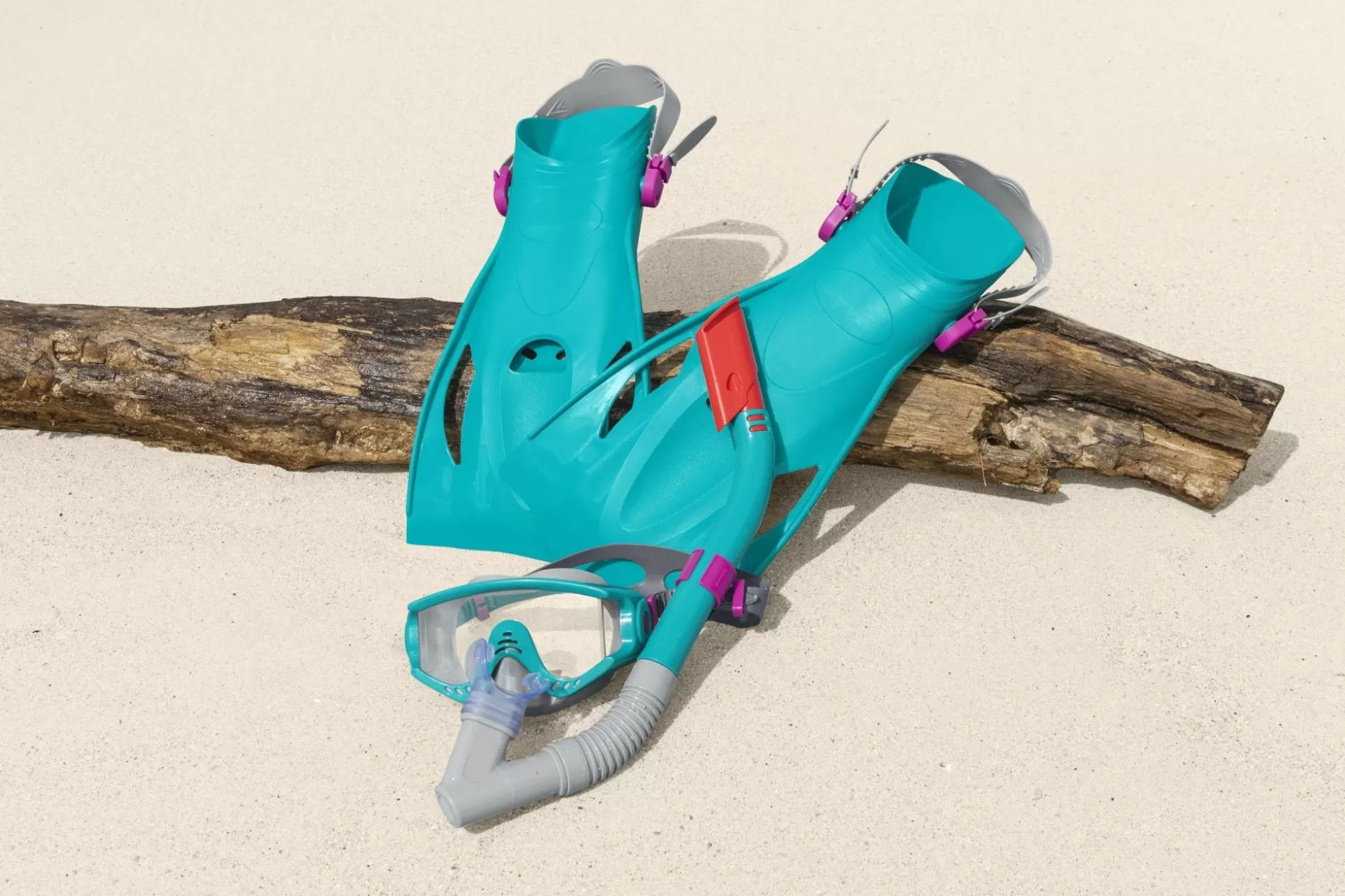 Bestway Spark Wave Teal Unisex Adult Snorkel Set With Fins, Ages 14+ Fashion
