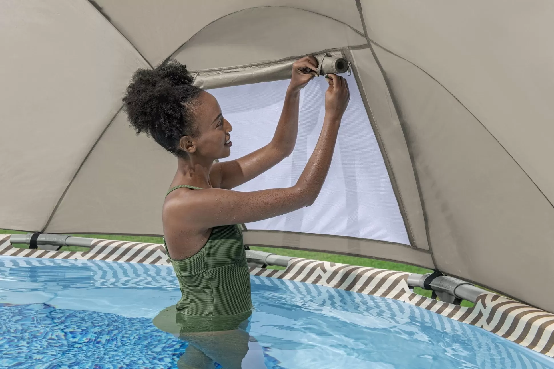 Bestway Steel Pro Max 13' X 42 Round Above Ground Pool Set With Canopy Flash Sale