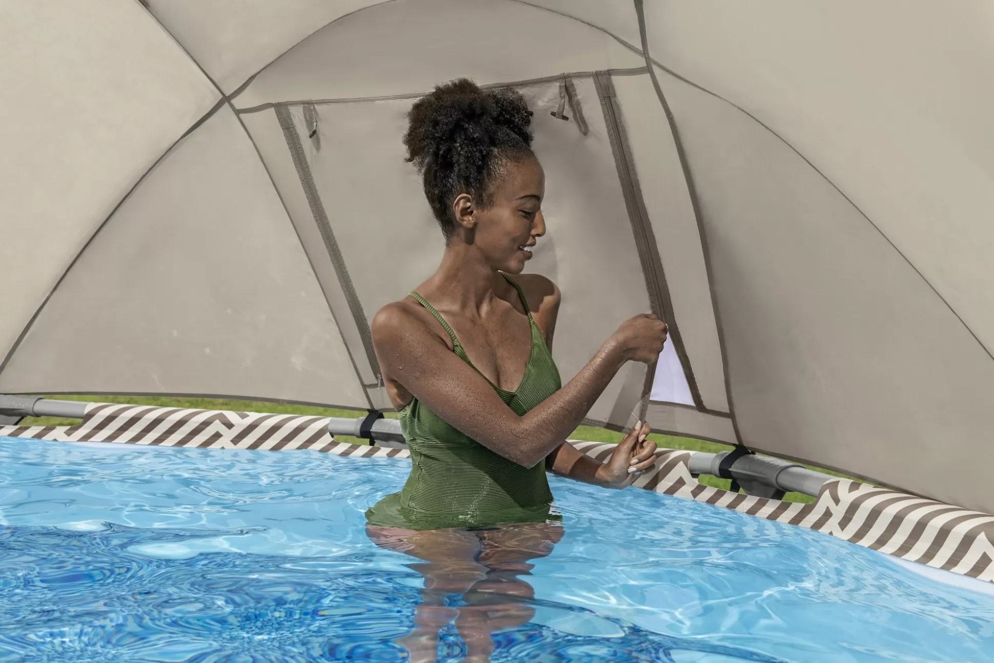 Bestway Steel Pro Max 13' X 42 Round Above Ground Pool Set With Canopy Flash Sale