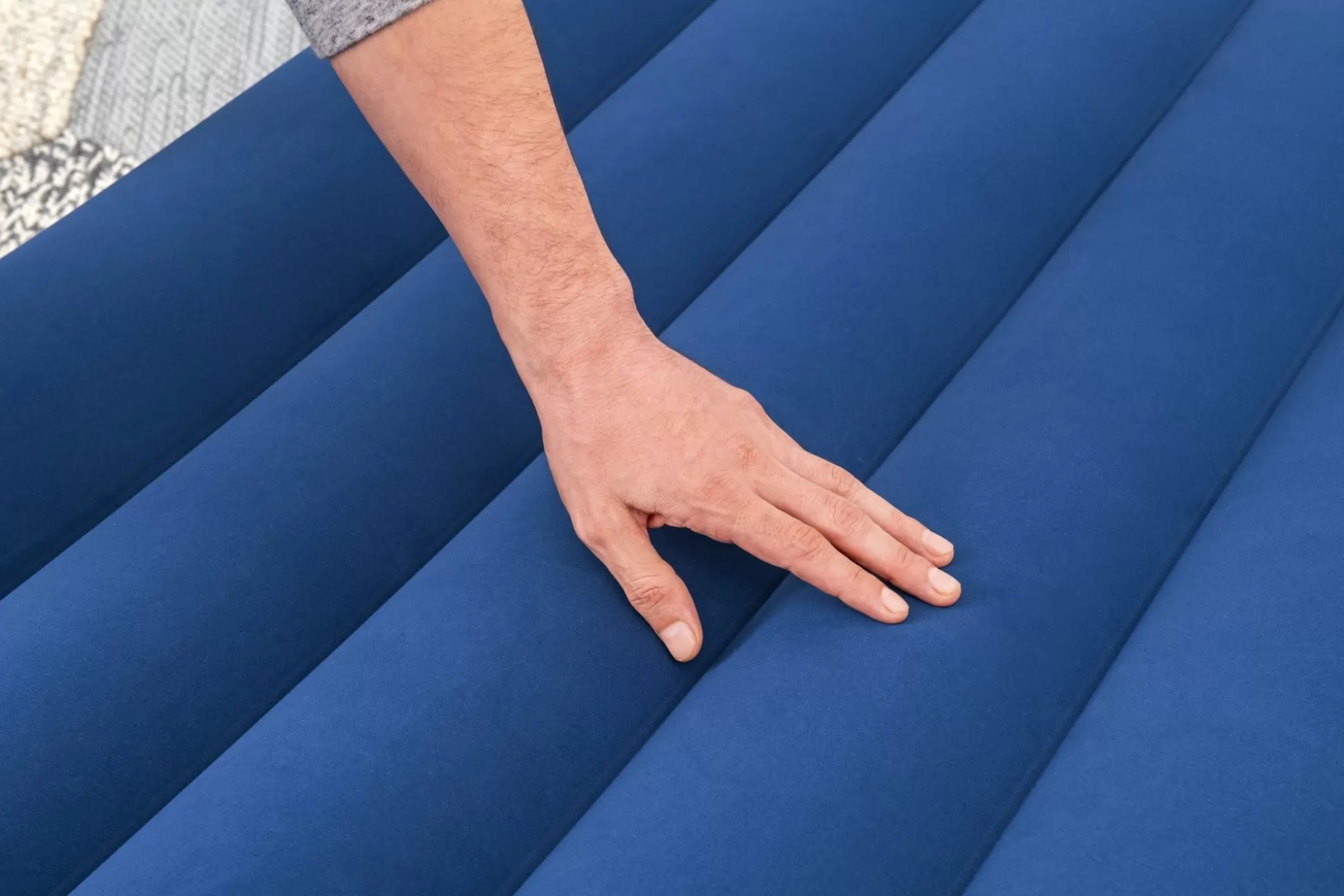 Bestway Tritech Air Mattress Full 12" With Built-In Ac Pump And Antimicrobial Coating Fashion