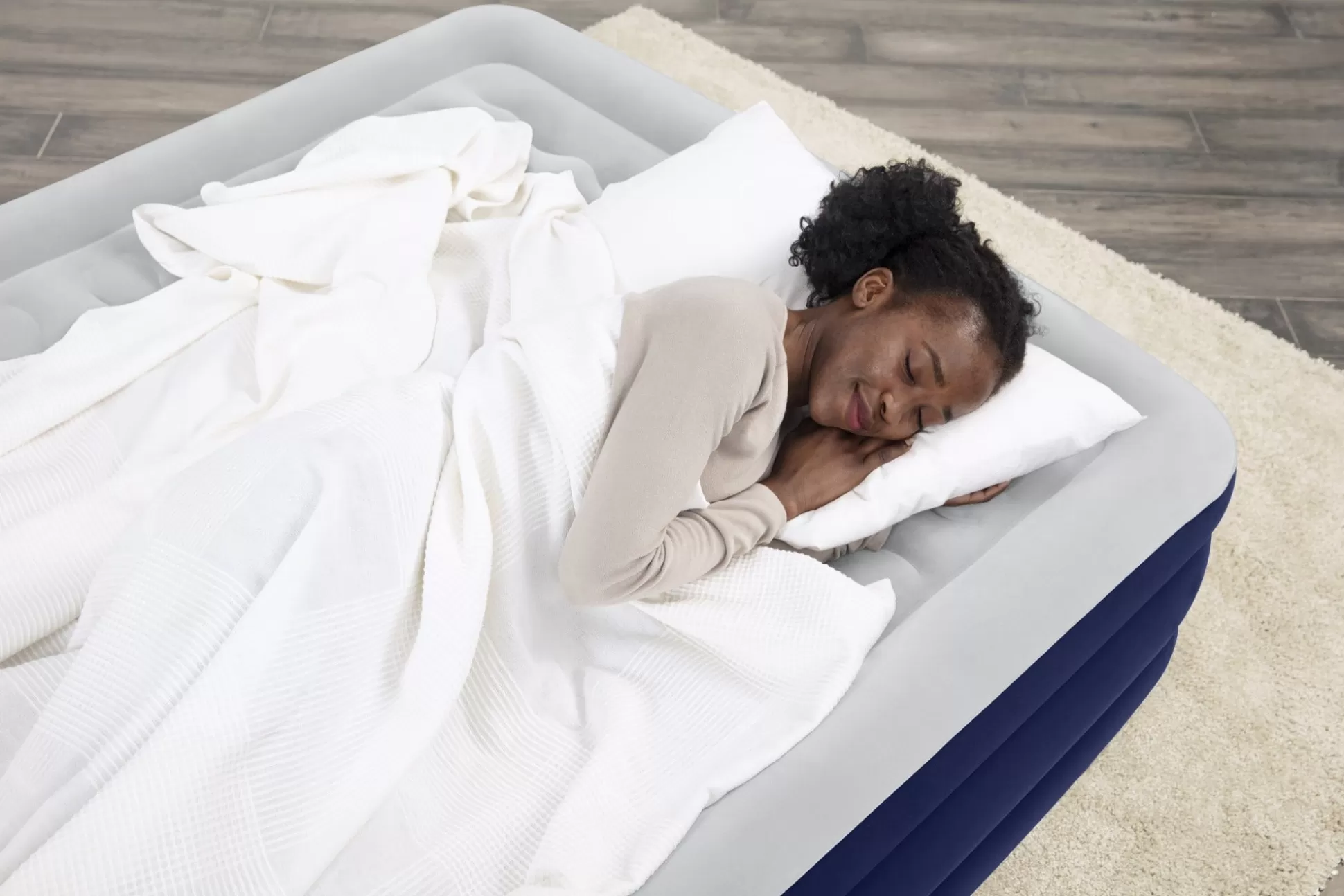 Bestway Tritech Air Mattress Full 15 With Built-In Ac Pump Included And Antimicrobial Coating Cheap