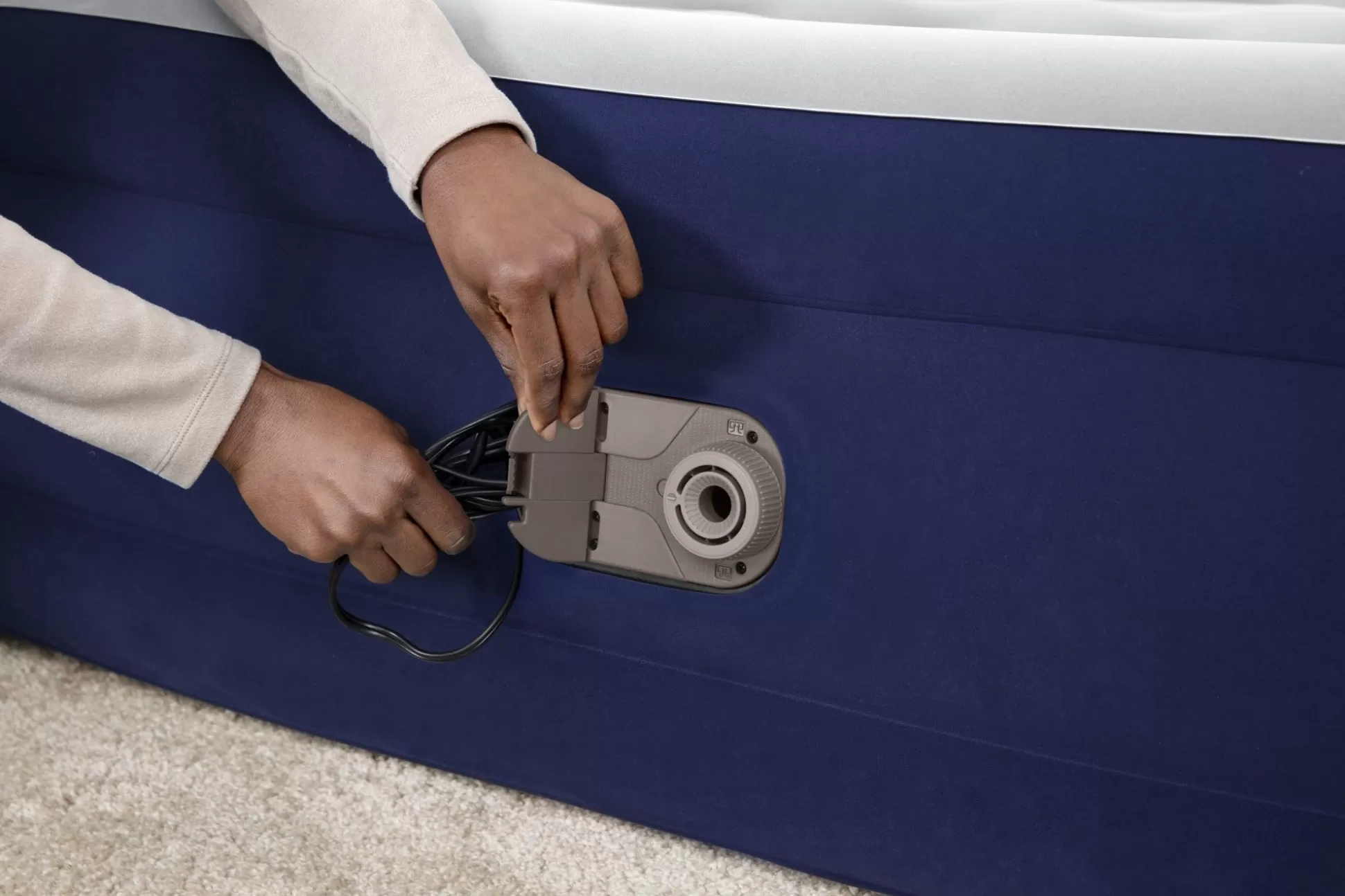 Bestway Tritech Air Mattress Full 15 With Built-In Ac Pump Included And Antimicrobial Coating Cheap