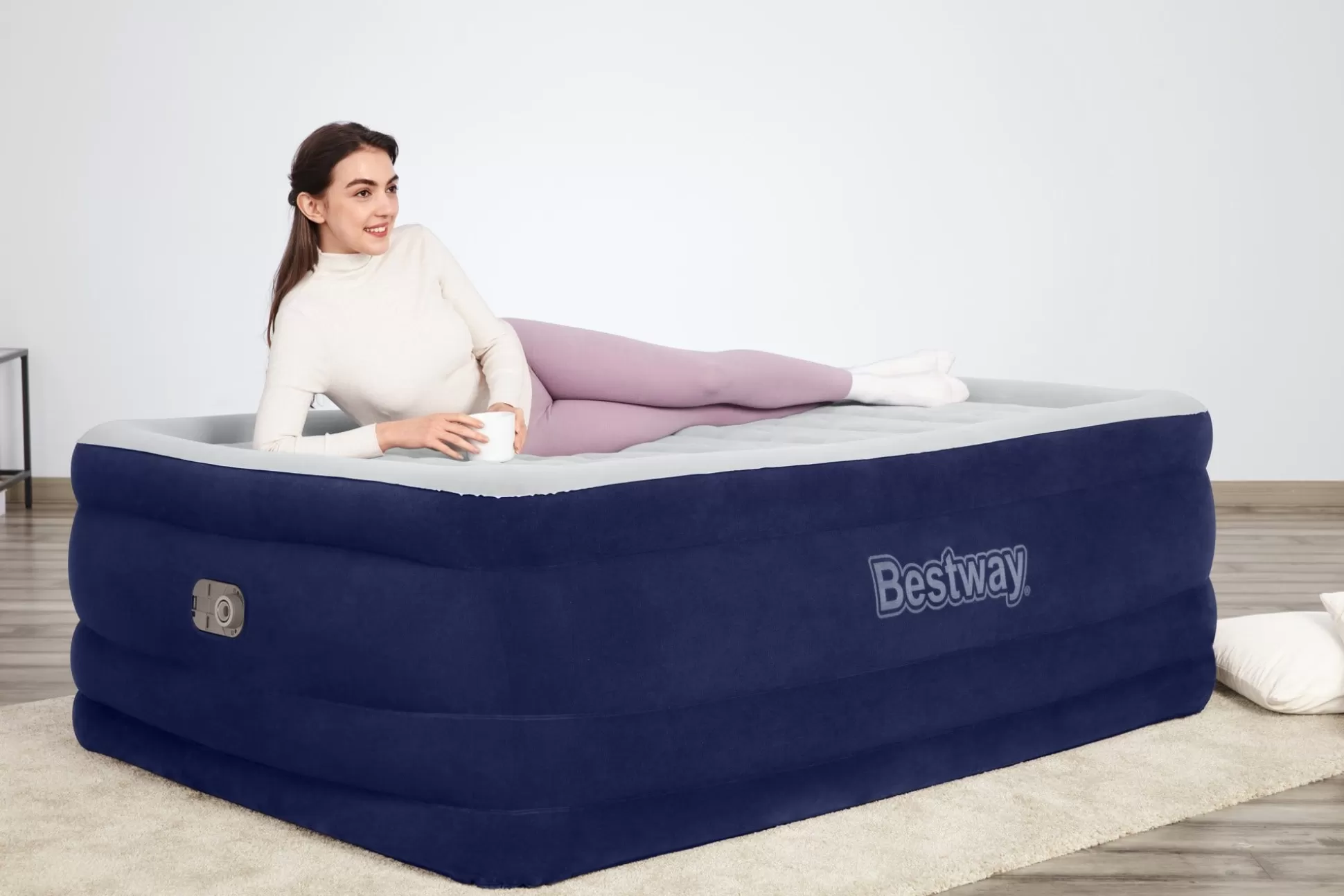 Bestway Tritech Air Mattress Full 24 With Built-In Ac Pump Included And Antimicrobial Coating Cheap