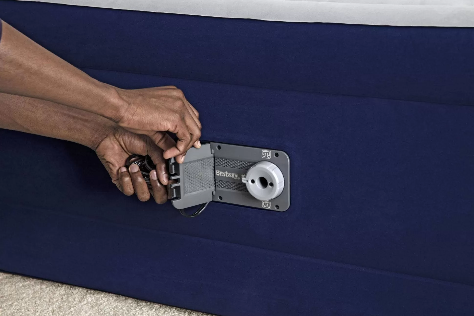 Bestway Tritech Air Mattress Queen 22 In. With Built-In Ac Pump And Antimicrobial Coating Sale