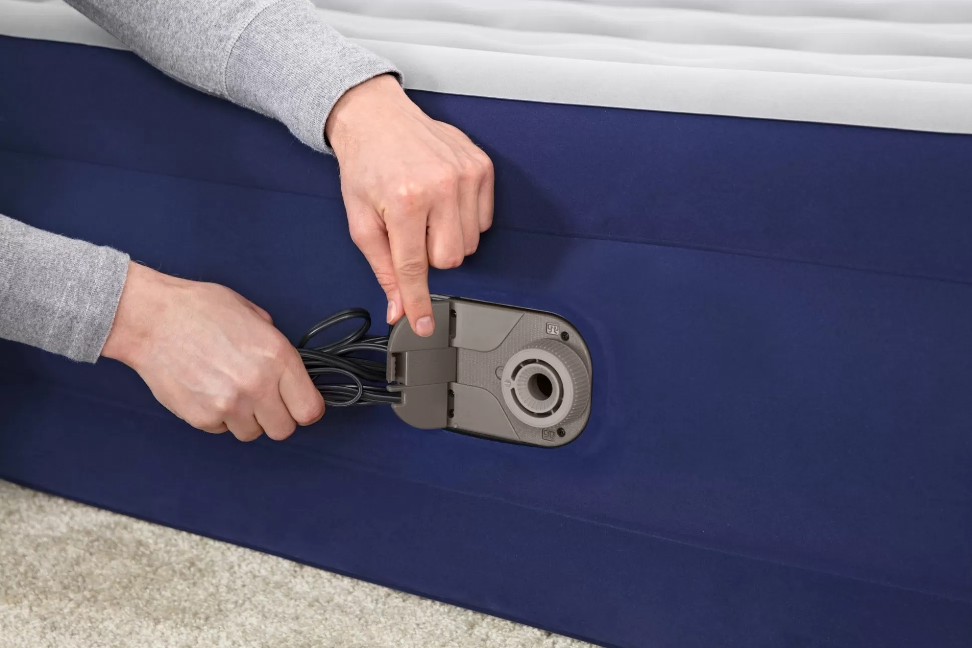 Bestway Tritech Air Mattress Queen 15 With Built-In Ac Pump Included And Antimicrobial Coating Store