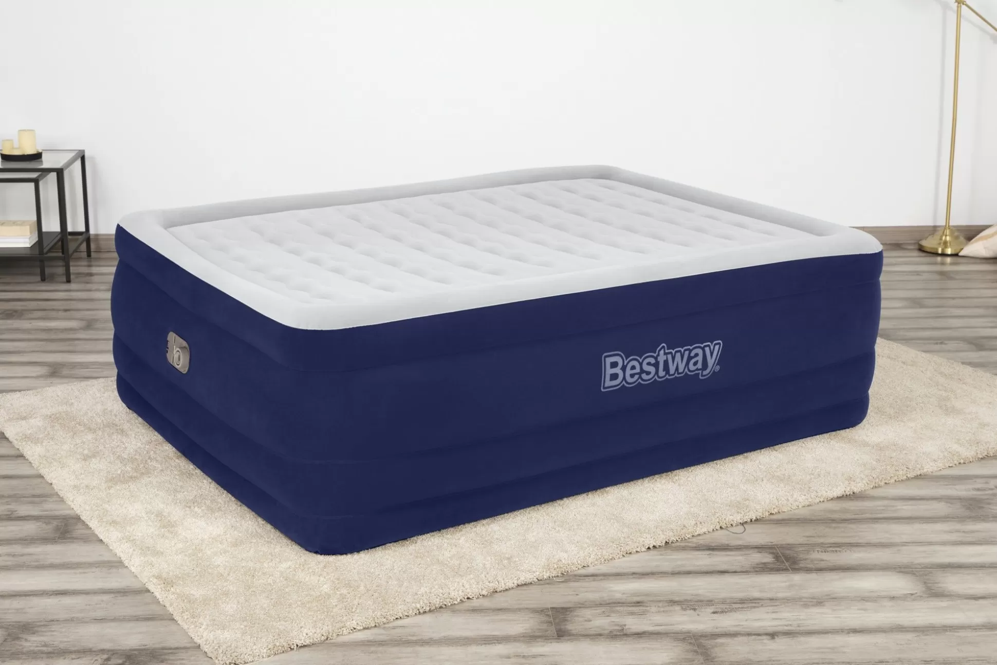 Bestway Tritech Air Mattress Queen 24 With Built-In Ac Pump Included And Antimicrobial Coating Sale