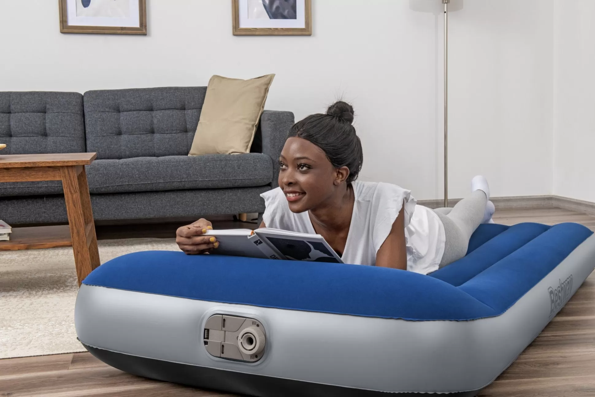 Bestway Tritech Air Mattress Twin 12" With Built-In Ac Pump And Antimicrobial Coating Shop