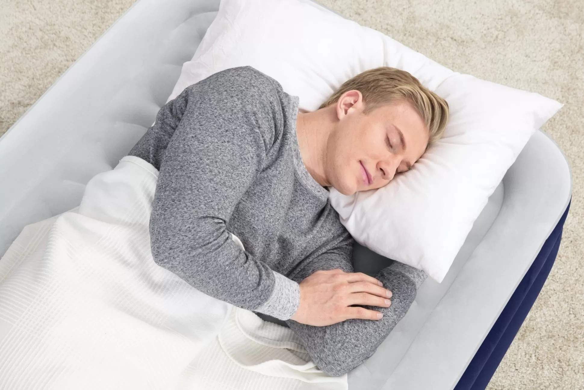 Bestway Tritech Air Mattress Twin 15 With Built-In Ac Pump Included And Antimicrobial Coating Sale