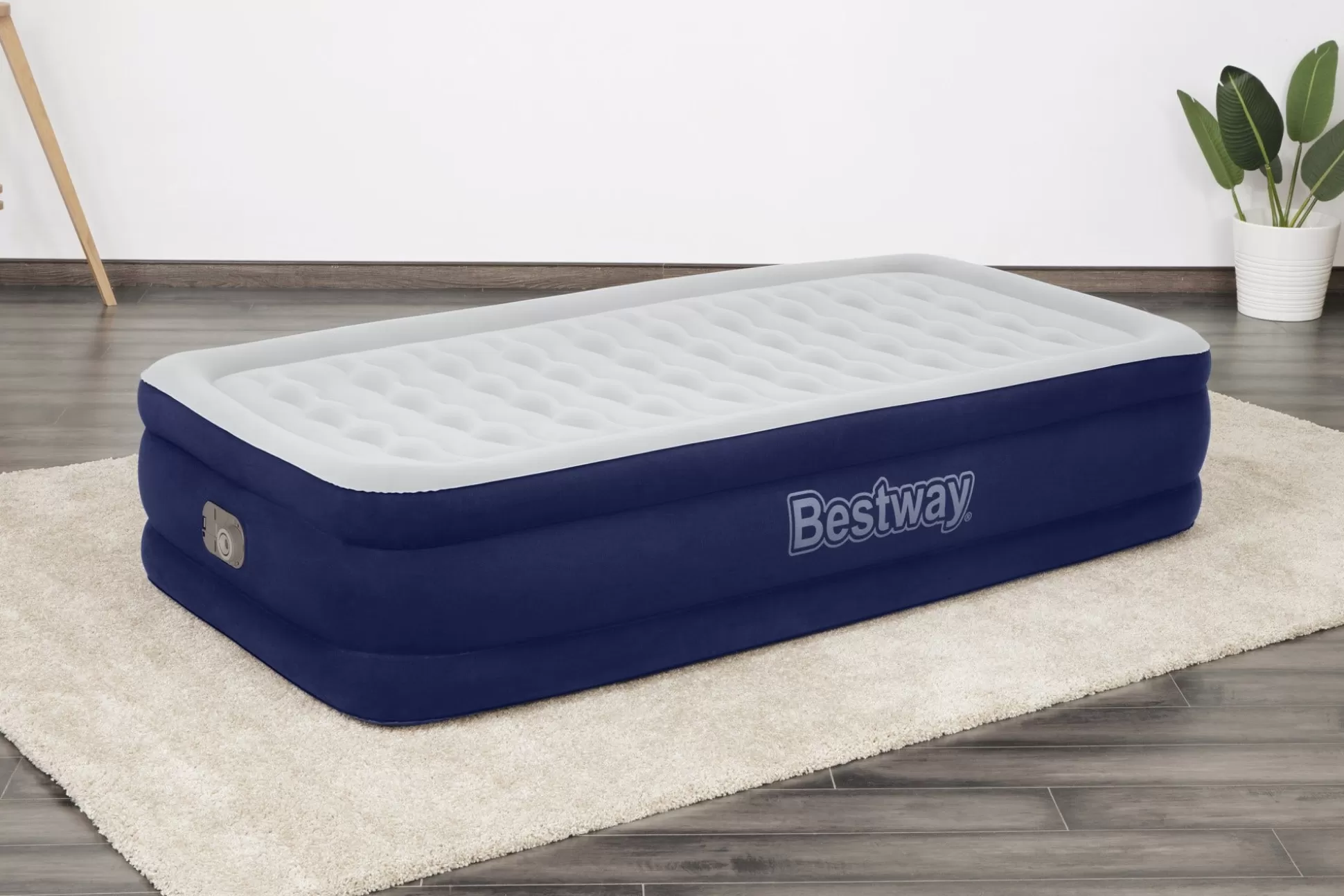 Bestway Tritech Air Mattress Twin 15 With Built-In Ac Pump Included And Antimicrobial Coating Sale