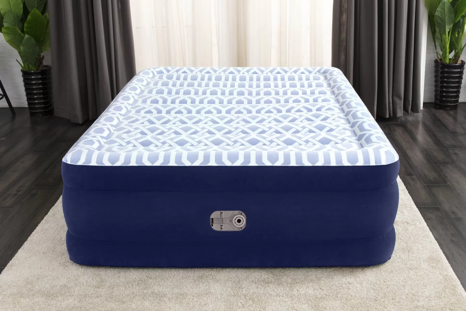 Bestway Tritech Fashion Flock Air Mattress Queen 20" With Built-In Ac Pump And Antimicrobial Coating Shop