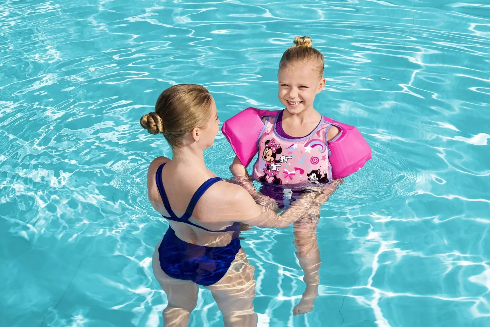 Bestway Disney Junior Minnie Mouse Pink Swim Training Vest With Armbands Best
