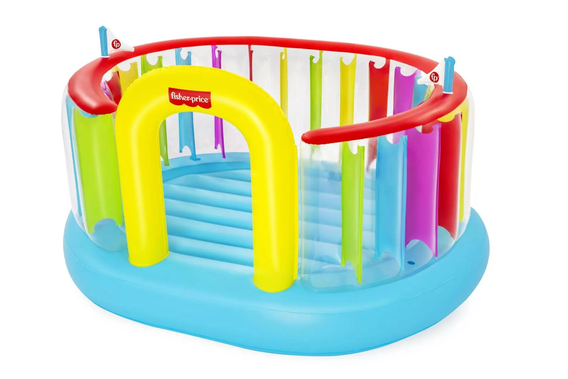 Bestway Fisher-Price Bouncetopia Multi-Color Child Pvc Bouncer With Built-In Pump Hot