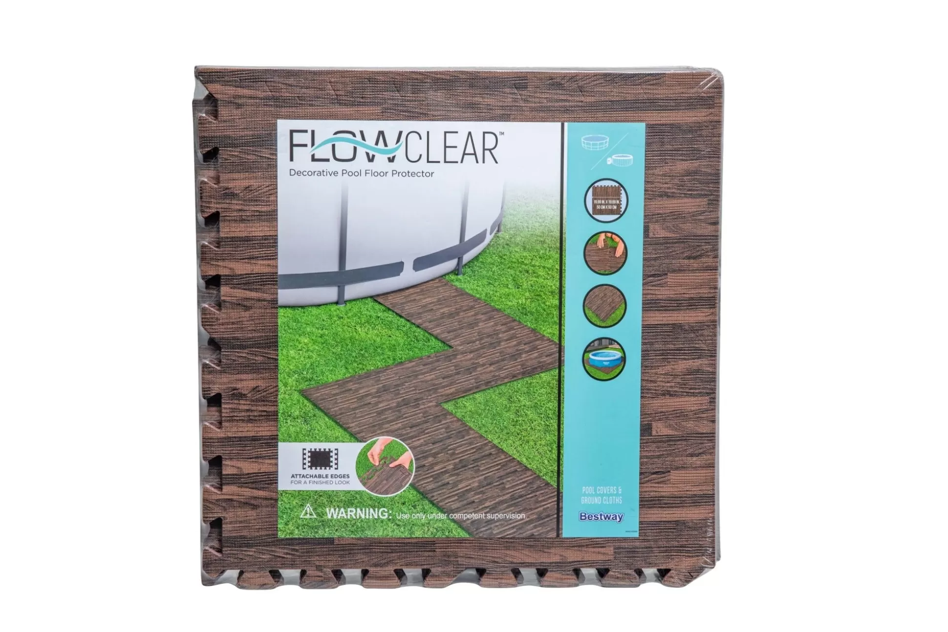 Bestway Flowclear 20 In. X 20 In. Square Decorative Pool Floor Protector For Above Ground Pools Cheap
