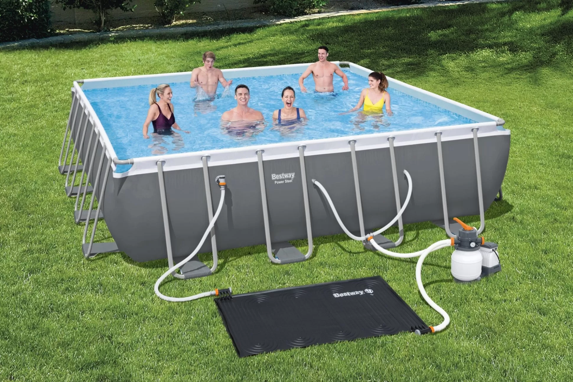Bestway Flowclear 43'' X 67 Solar Powered Rectangular Pool Heating Pad For Above Ground Pools New