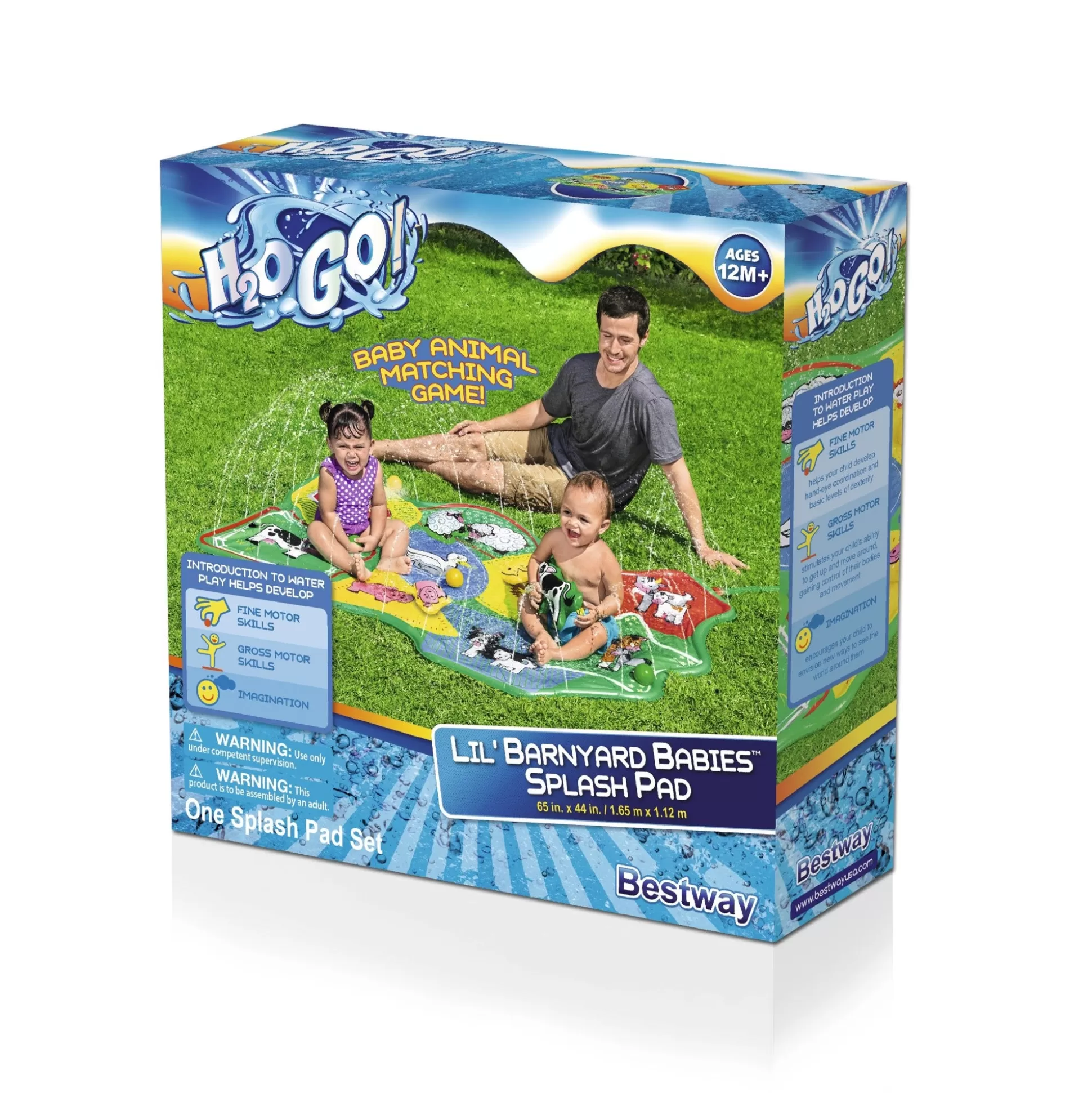 Bestway H2Ogo! Lil' Barnyard Babies Toddler Multicolor Sprinkler Splash Pad 65 In. X 44 In. Cheap