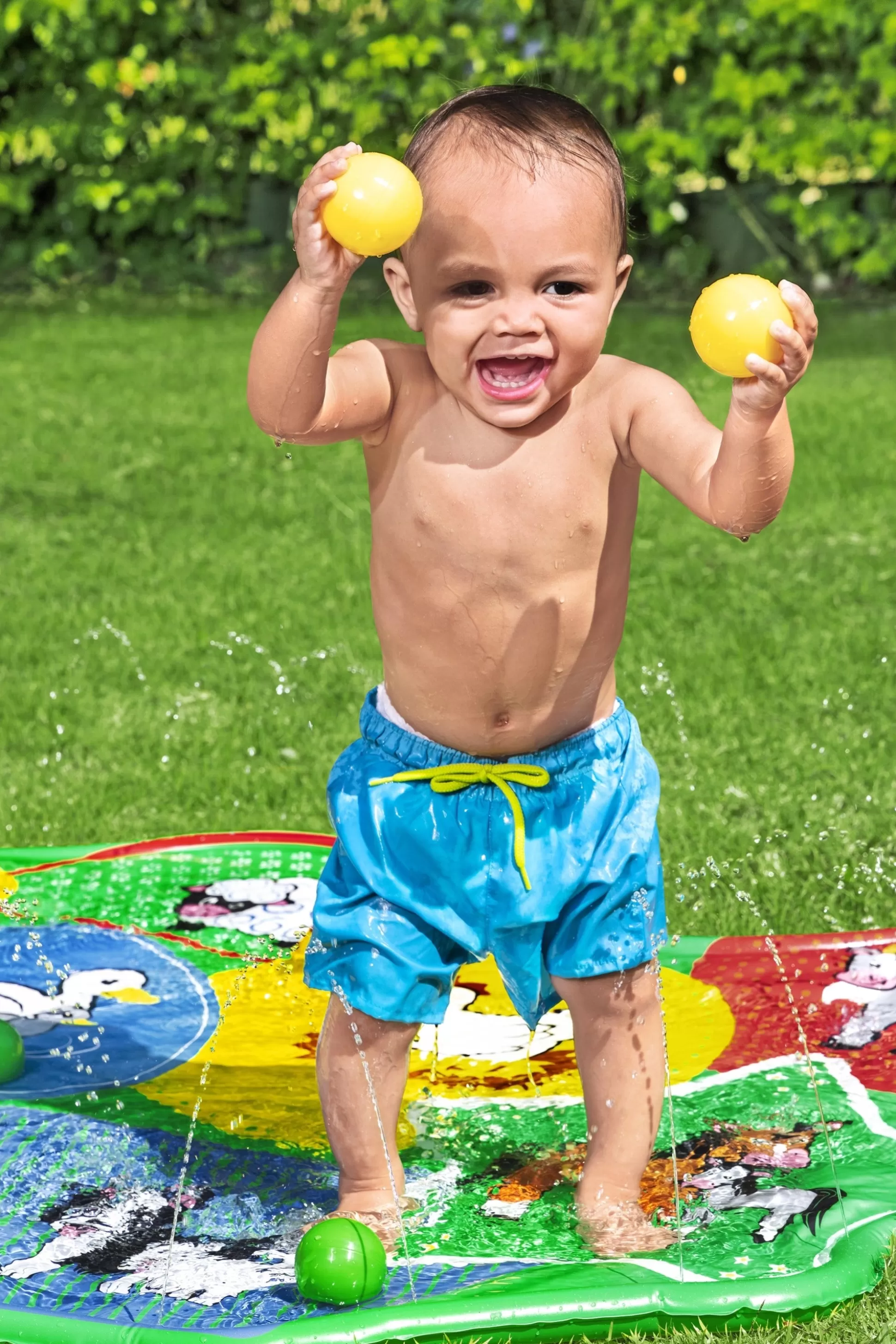 Bestway H2Ogo! Lil' Barnyard Babies Toddler Multicolor Sprinkler Splash Pad 65 In. X 44 In. Cheap
