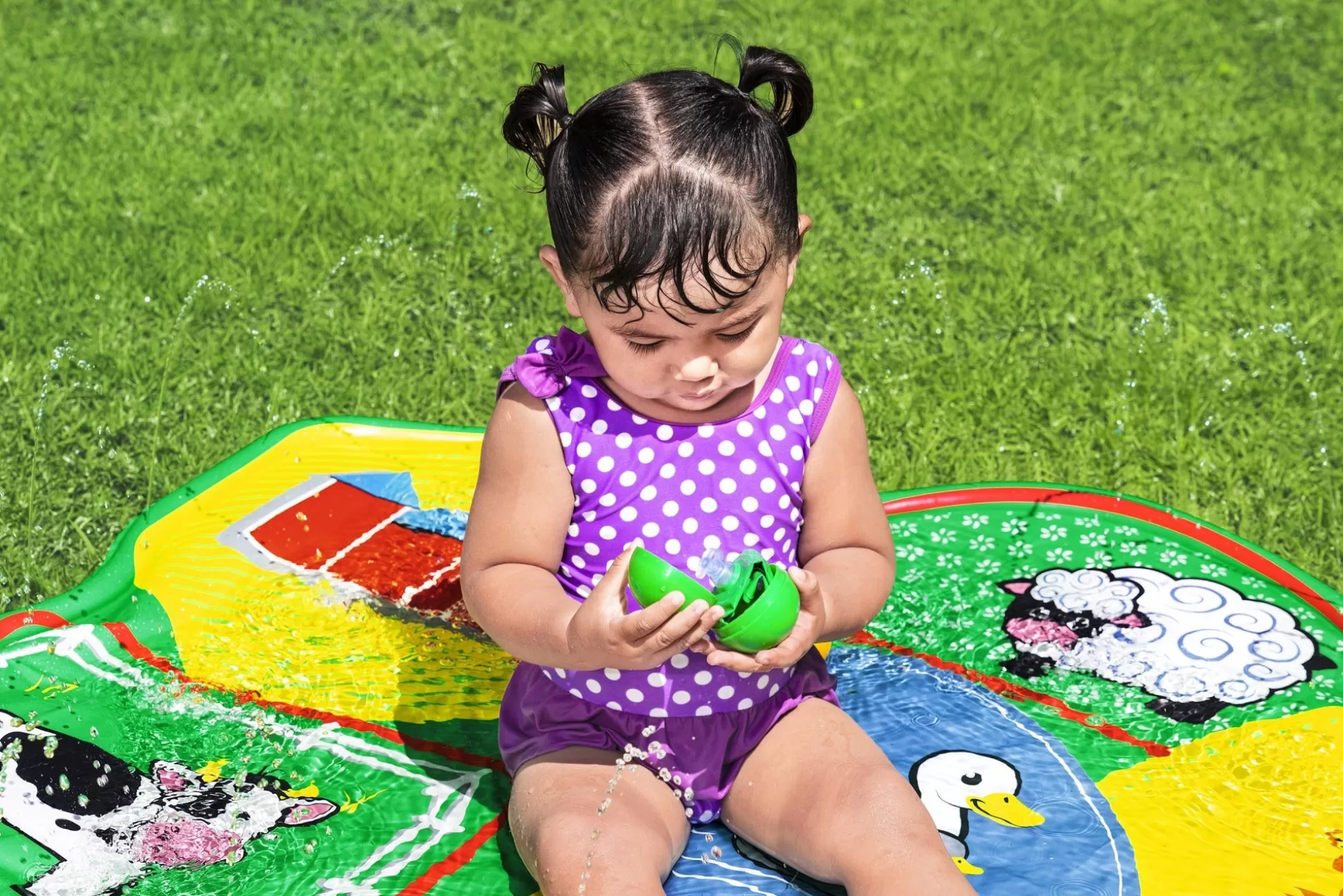 Bestway H2Ogo! Lil' Barnyard Babies Toddler Multicolor Sprinkler Splash Pad 65 In. X 44 In. Cheap