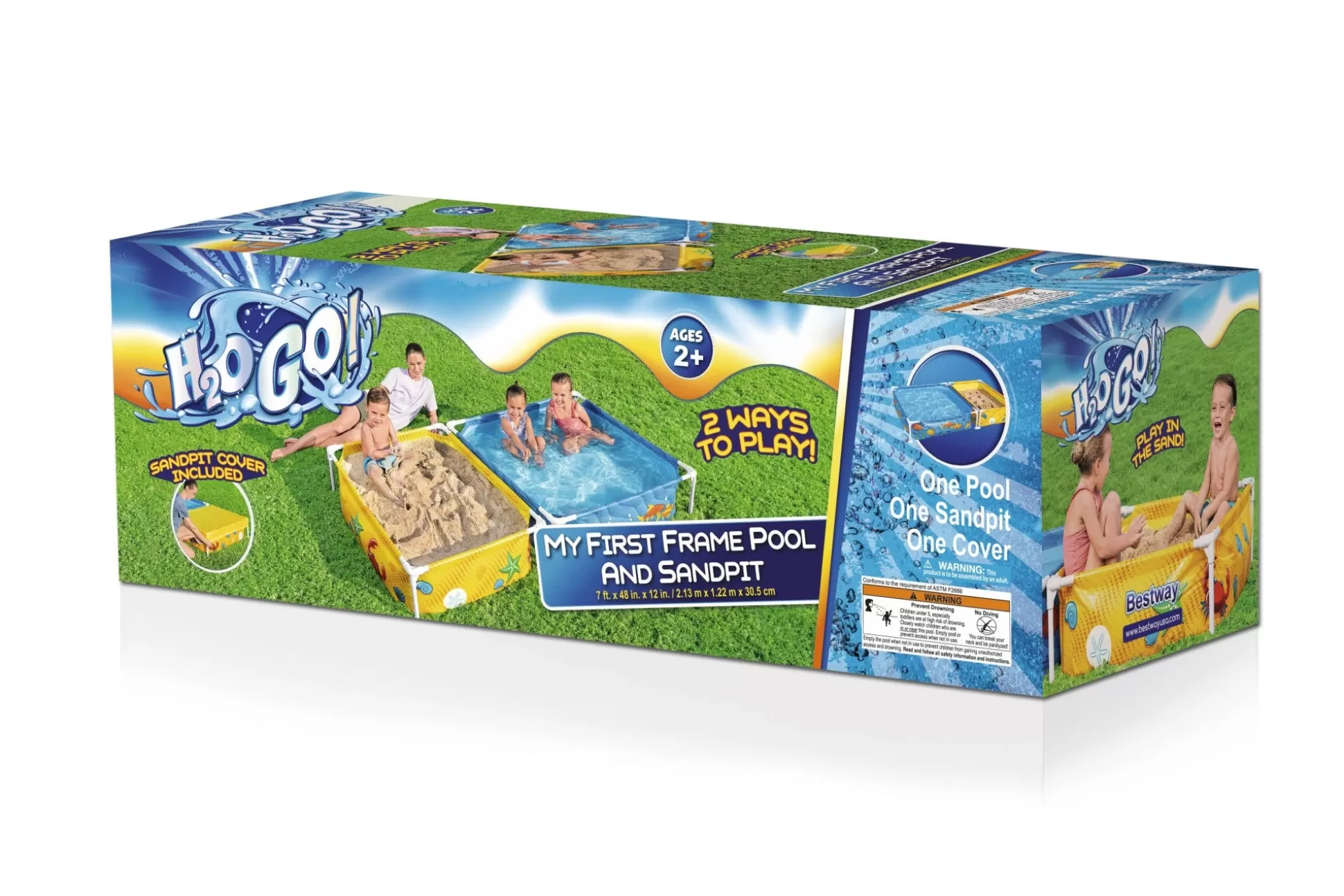 Bestway H2Ogo! My First Frame Above Ground Pool And Sandpit Combo Best Sale