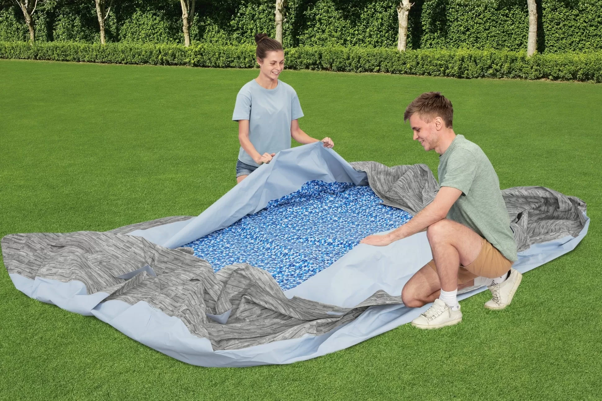 Bestway Pool Liner For 16' X 10' X 42 Coleman Power Steel Oval Pool Online