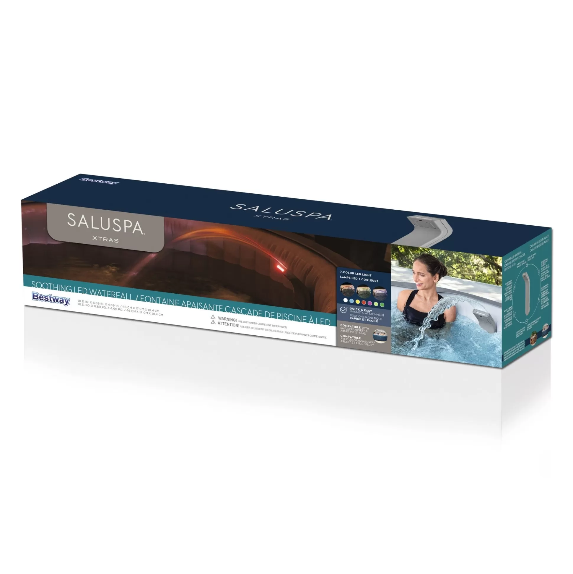 Bestway Saluspa Soothing Alternating Multi-Color Led Waterfall Compatible With Spas Outlet