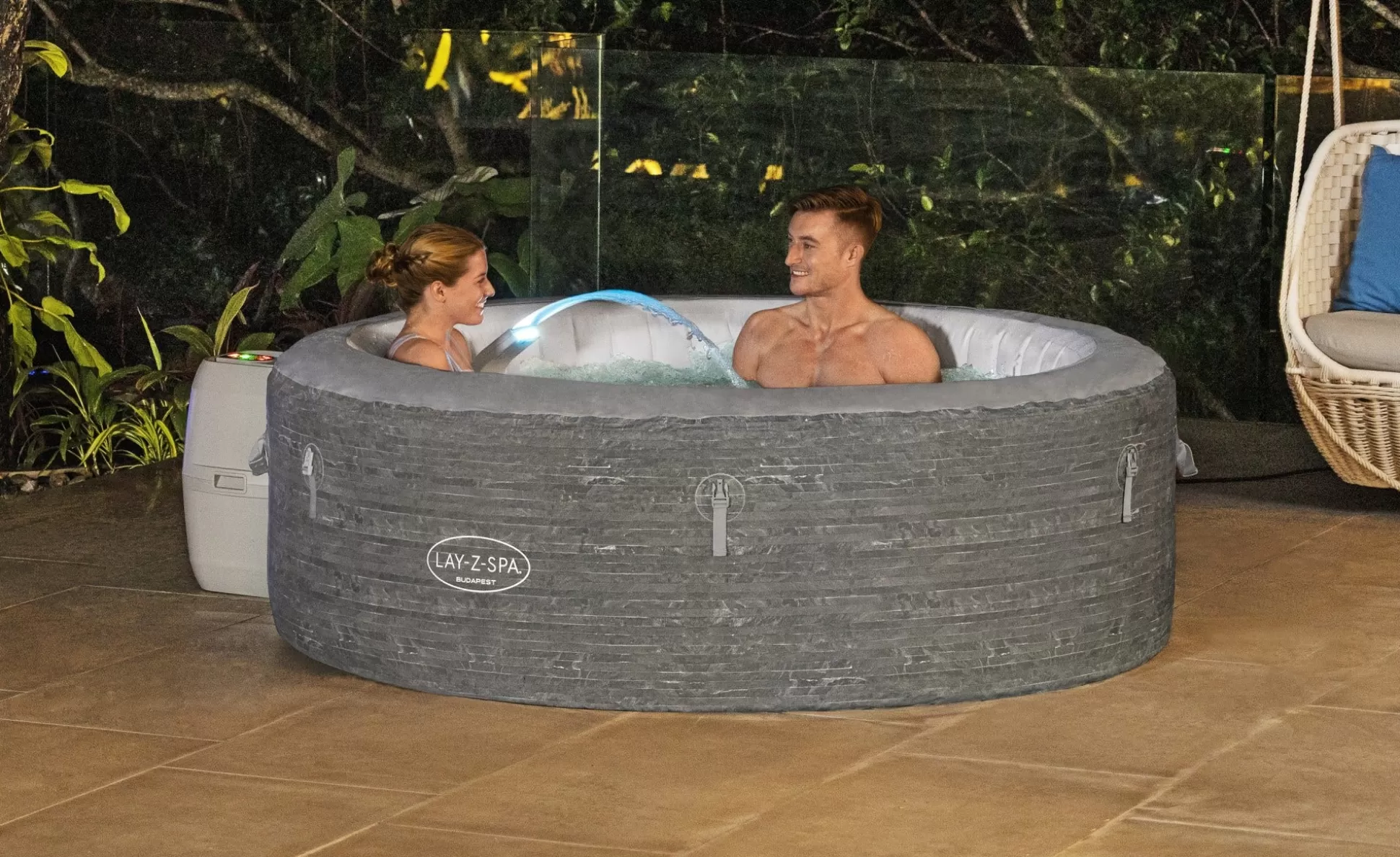 Bestway Saluspa Soothing Alternating Multi-Color Led Waterfall Compatible With Spas Outlet