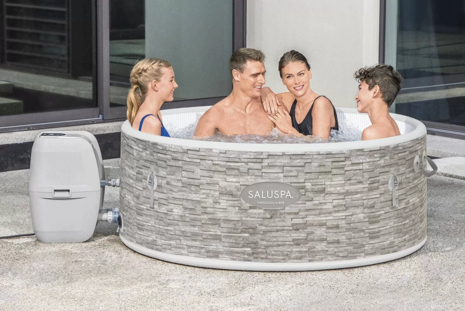Bestway Saluspa Vancouver Airjet Plus Inflatable Hot Tub With App Control 3-5 Person Hot