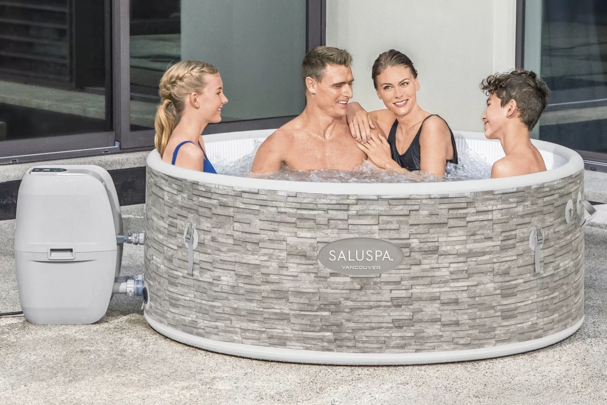 Bestway Saluspa Vancouver Airjet Plus Inflatable Hot Tub With App Control 3-5 Person Hot