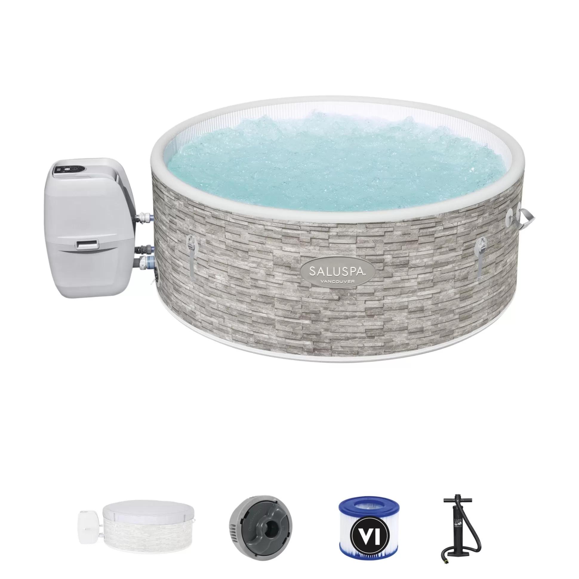 Bestway Saluspa Vancouver Airjet Plus Inflatable Hot Tub With App Control 3-5 Person Hot