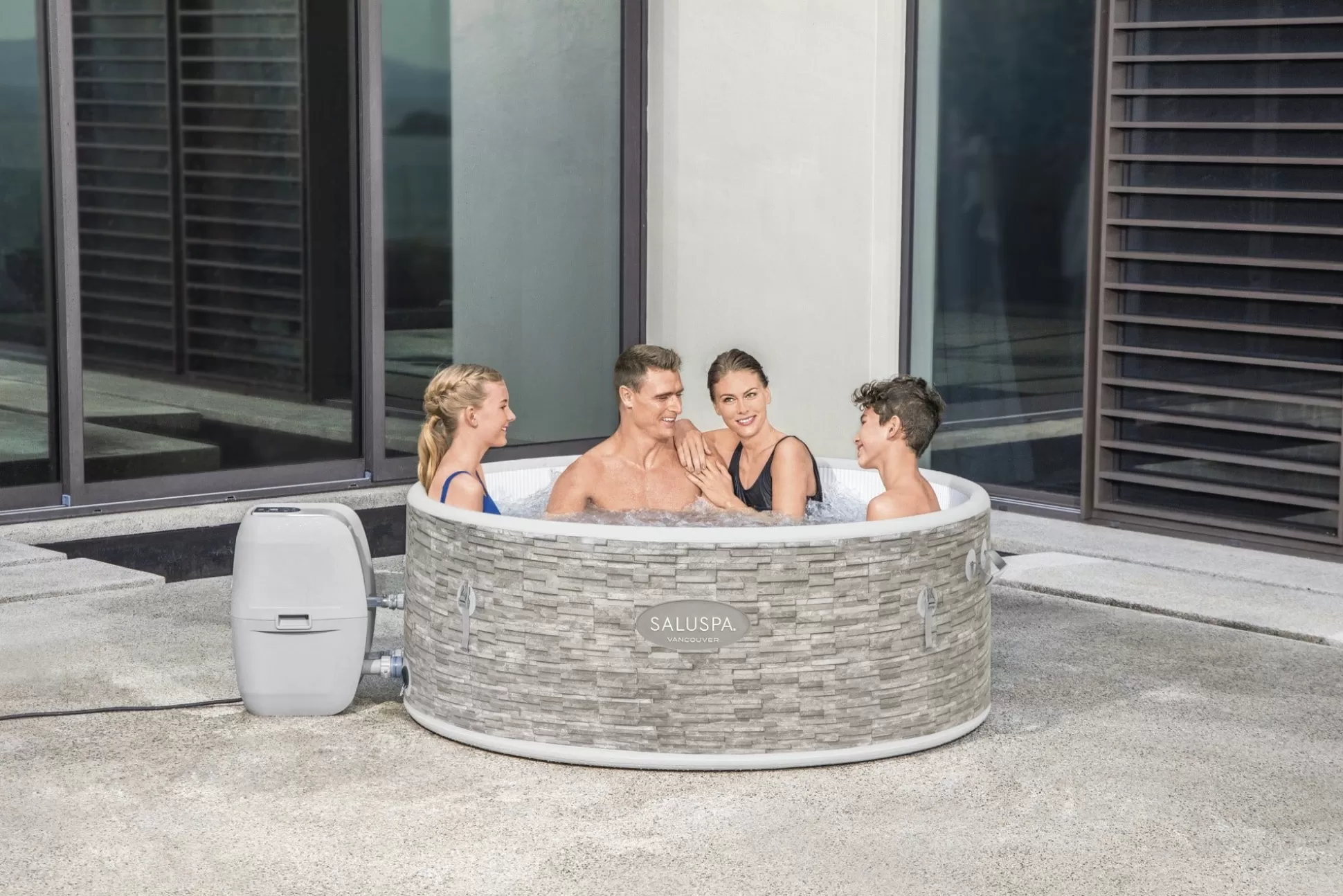Bestway Saluspa Vancouver Airjet Plus Inflatable Hot Tub With App Control 3-5 Person Hot