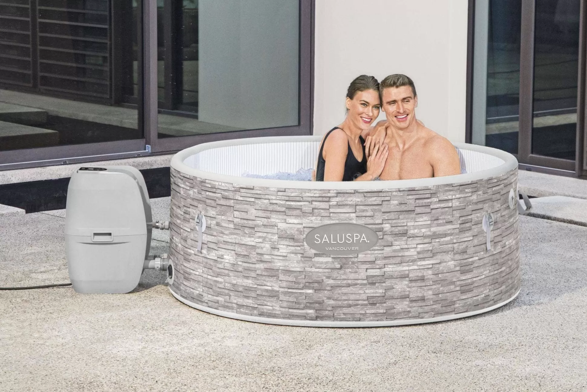 Bestway Saluspa Vancouver Airjet Plus Inflatable Hot Tub With App Control 3-5 Person Hot